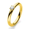 Solitär-Ring 750/18K Gelbgold Diamant 0.2ct.