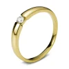Solitär-Ring 585/14K Gelbgold Diamant 0.1ct.