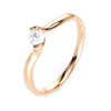 Solitär-Ring 585/14K Gelbgold Diamant 0.2ct.