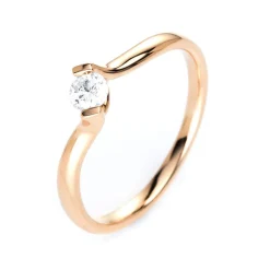 Solitär-Ring 585/14K Gelbgold Diamant 0.2ct.