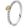 Solitär-Ring 750/18K Gelbgold/Weissgold Diamant 0.31ct.