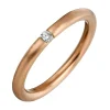 Solitär-Ring 585/14K Rotgold Diamant 0.07ct.