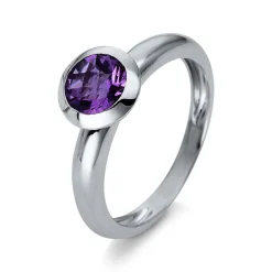 Solitär-Ring 750/18K Weissgold Amethyst 0.75ct.