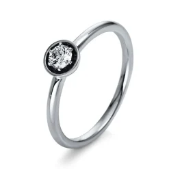Solitär-Ring 750/18K Weissgold Diamant 0.2ct.