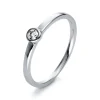 Solitär-Ring 585/14K Weissgold Diamant 0.1ct.