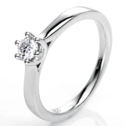 Solitär-Ring 750/18K Weissgold Diamant 0.23ct.
