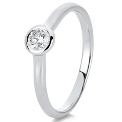 Solitär-Ring 585/14K Weissgold Diamant 0.24ct.