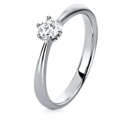 Solitär-Ring 585/14K Weissgold Diamant 0.3ct.