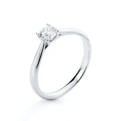 Solitär-Ring 750/18K Weissgold Diamant 0.39ct.