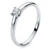 Solitär-Ring 585/14K Weissgold Diamant 0.23ct.