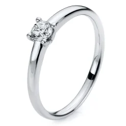 Solitär-Ring 585/14K Weissgold Diamant 0.23ct.