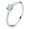 Solitär-Ring 585/14K Weissgold Diamant 0.23ct.