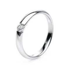 Solitär-Ring 585/14K Weissgold Diamant 0.15ct.