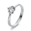 Solitär-Ring 750/18K Weissgold Diamant 0.12ct.