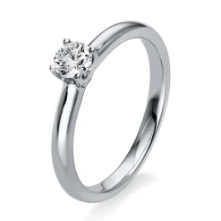 Solitär-Ring 750/18K Weissgold Diamant 0.3ct.