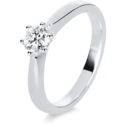 Solitär-Ring 585/14K Weissgold Diamant 0.5ct.