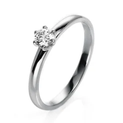 Solitär-Ring 585/14K Weissgold Diamant 0.25ct.