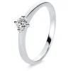 Solitär-Ring 585/14K Weissgold Diamant 0.24ct.