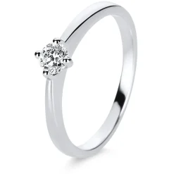 Solitär-Ring 585/14K Weissgold Diamant 0.24ct.