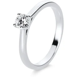 Solitär-Ring 585/14K Weissgold Diamant 0.3ct.