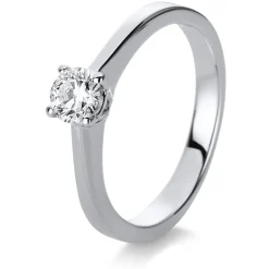 Solitär-Ring 750/18K Weissgold Diamant 0.35ct.