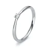 Solitär-Ring 585/14K Weissgold Diamant 0.05ct.