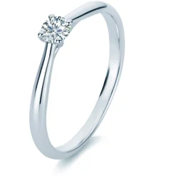 Solitär-Ring 750/18K Weissgold Diamant 0.18ct.