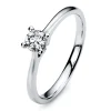 Solitär-Ring 585/14K Weissgold Diamant 0.31ct.