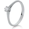 Solitär-Ring 585/14K Weissgold Diamant 0.22ct.