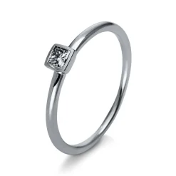 Solitär-Ring 750/18K Weissgold Diamant 0.2ct.