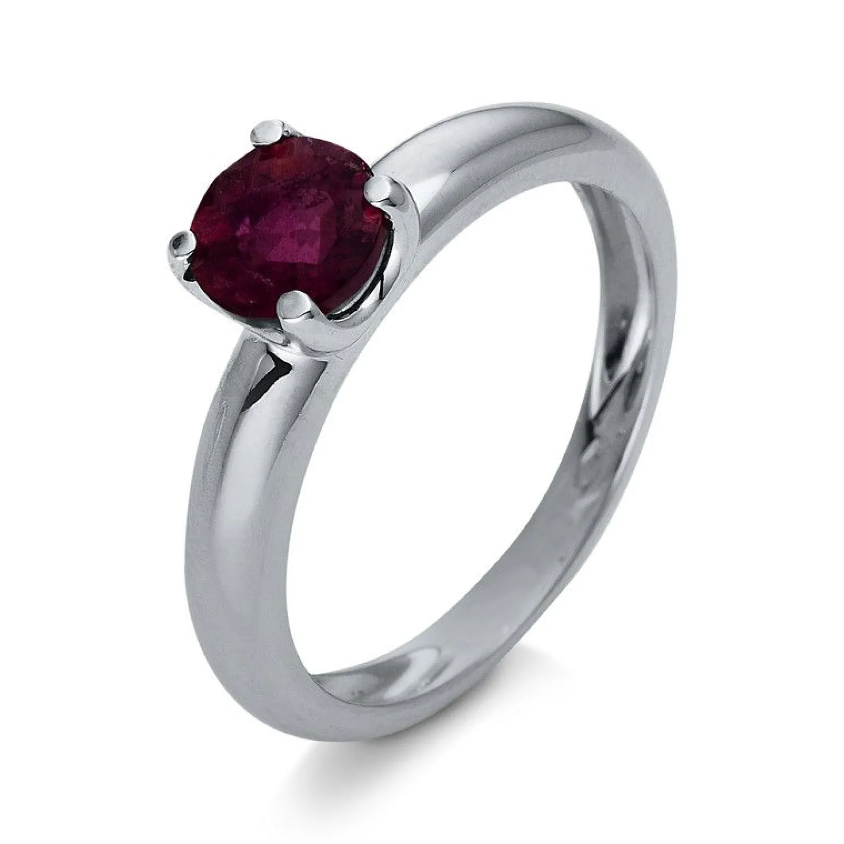 Solitär-Ring 750/18K Weissgold Turmalin 1ct.