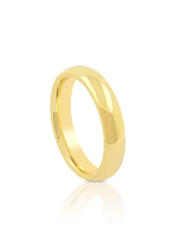 Trauring Gelbgold 750 bombiert Comfort Fit (58)