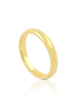 Trauring Gelbgold 750 bombiert Comfort Fit (58)