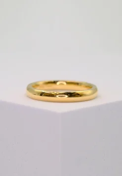 Trauring Gelbgold 750 bombiert Comfort Fit (58)