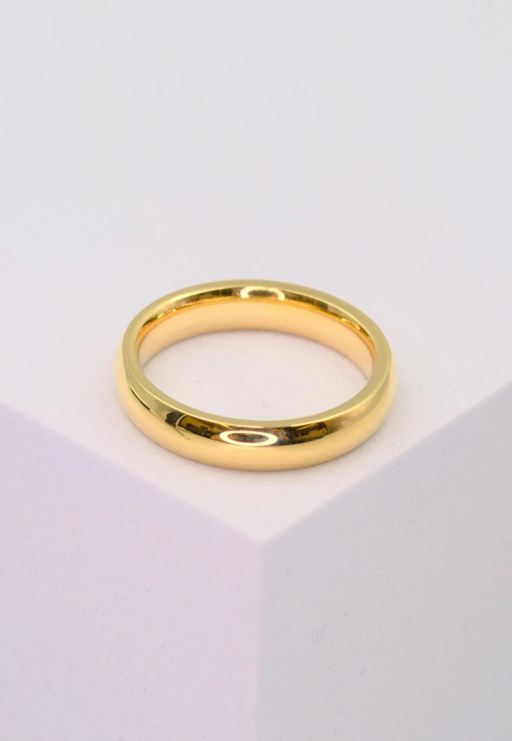 Trauring Gelbgold 750 bombiert Comfort Fit (61)
