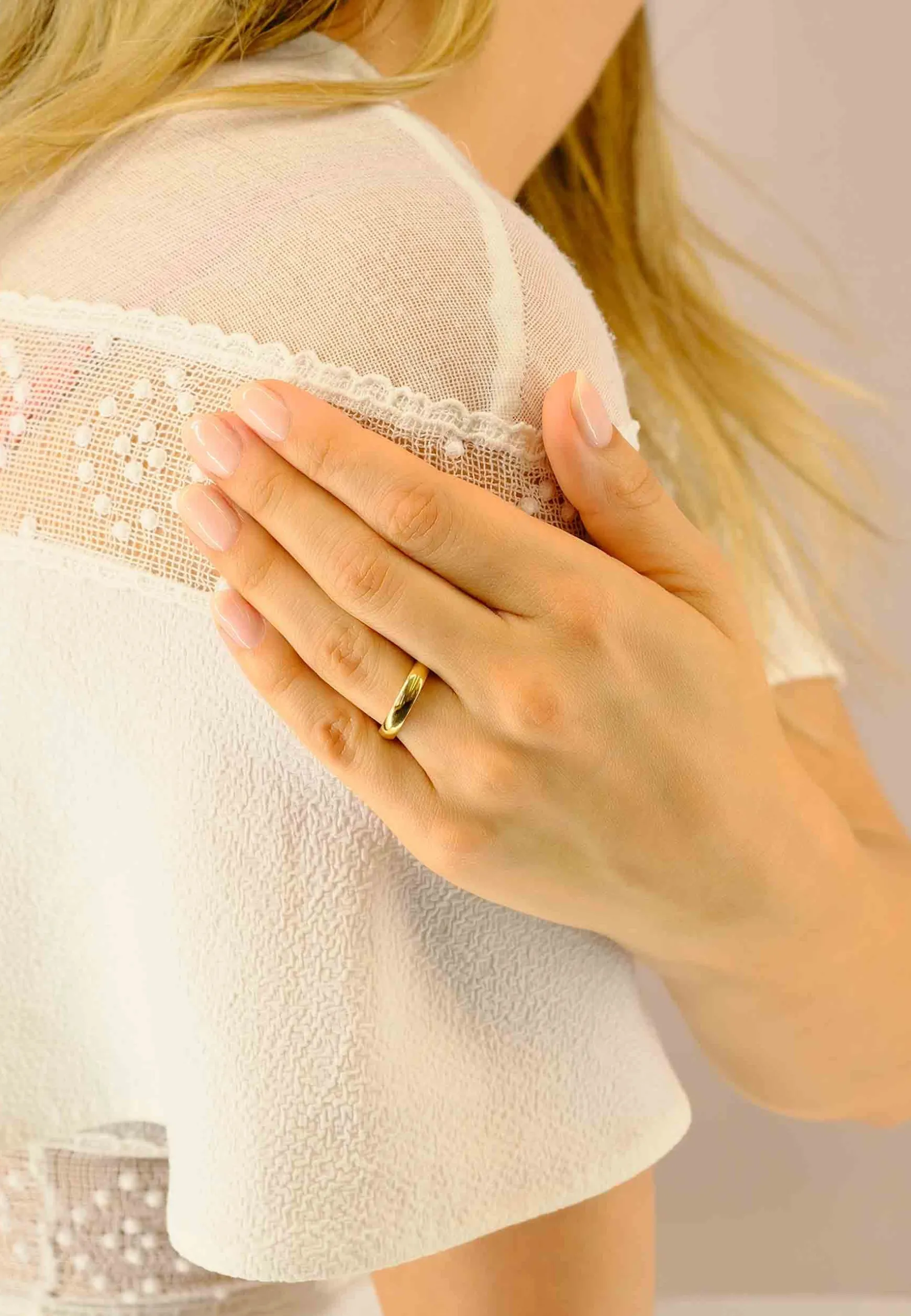 Trauring Gelbgold 750 bombiert Comfort Fit (61)