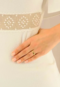 Trauring Gelbgold 750 bombiert Comfort Fit (53)