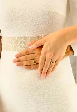 Trauring Gelbgold 750 bombiert Comfort Fit (53)