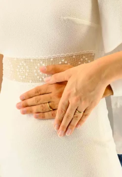 Trauring Gelbgold 750 bombiert Comfort Fit (58)