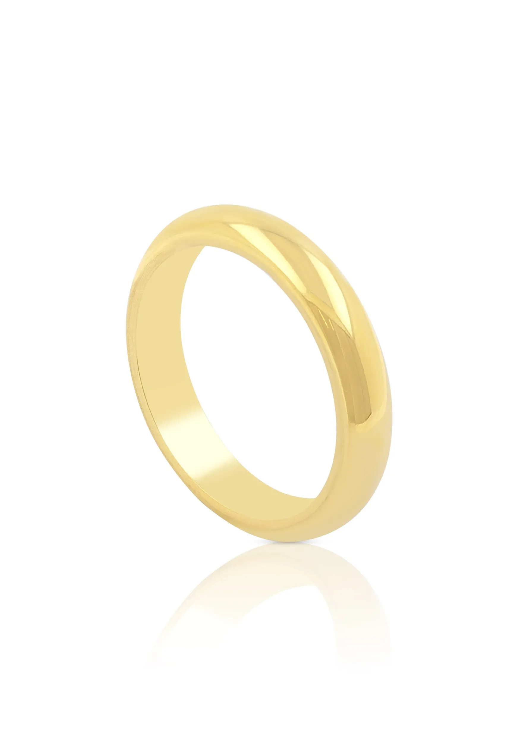 Trauring Gelbgold 750 halbrund bombiert (50)