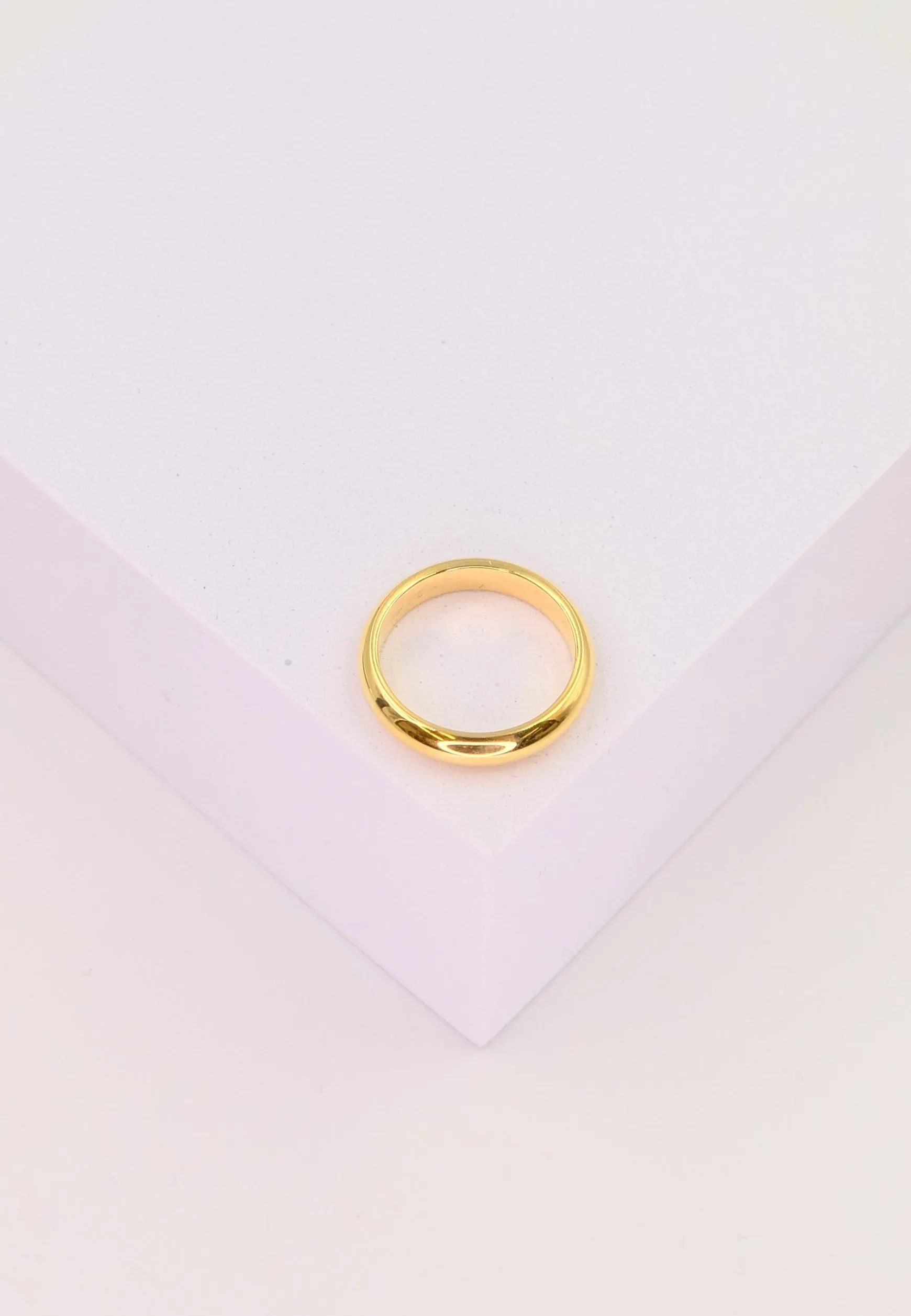 Trauring Gelbgold 750 halbrund bombiert (50)