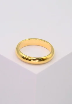 Trauring Gelbgold 750 halbrund bombiert (50)