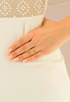 Trauring Gelbgold 750 halbrund bombiert (57)