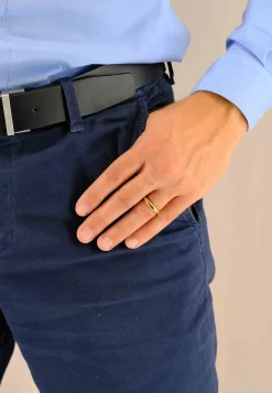 Trauring Gelbgold 750 halbrund bombiert (57)