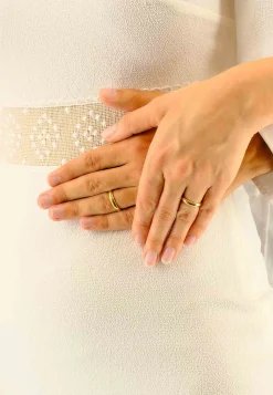 Trauring Gelbgold 750 halbrund bombiert (57)