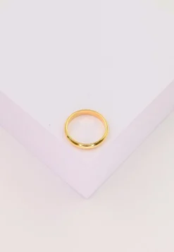 Trauring halbrund Gelbgold 750 (58)