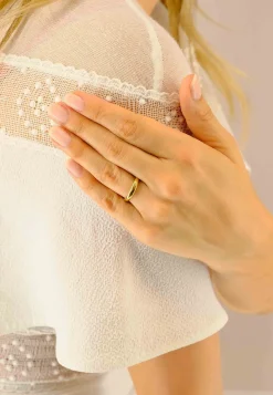 Trauring halbrund Gelbgold 750 (58)