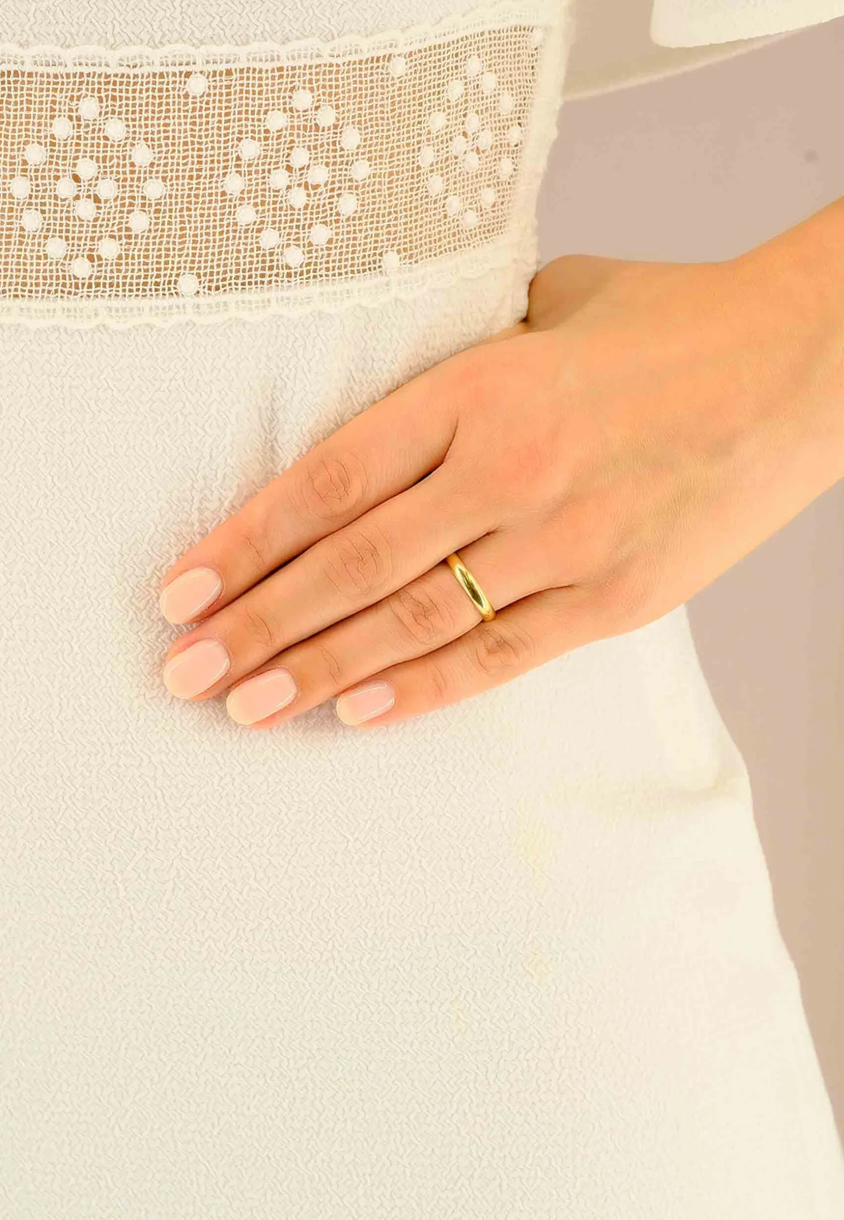 Trauring halbrund Gelbgold 750 (58)