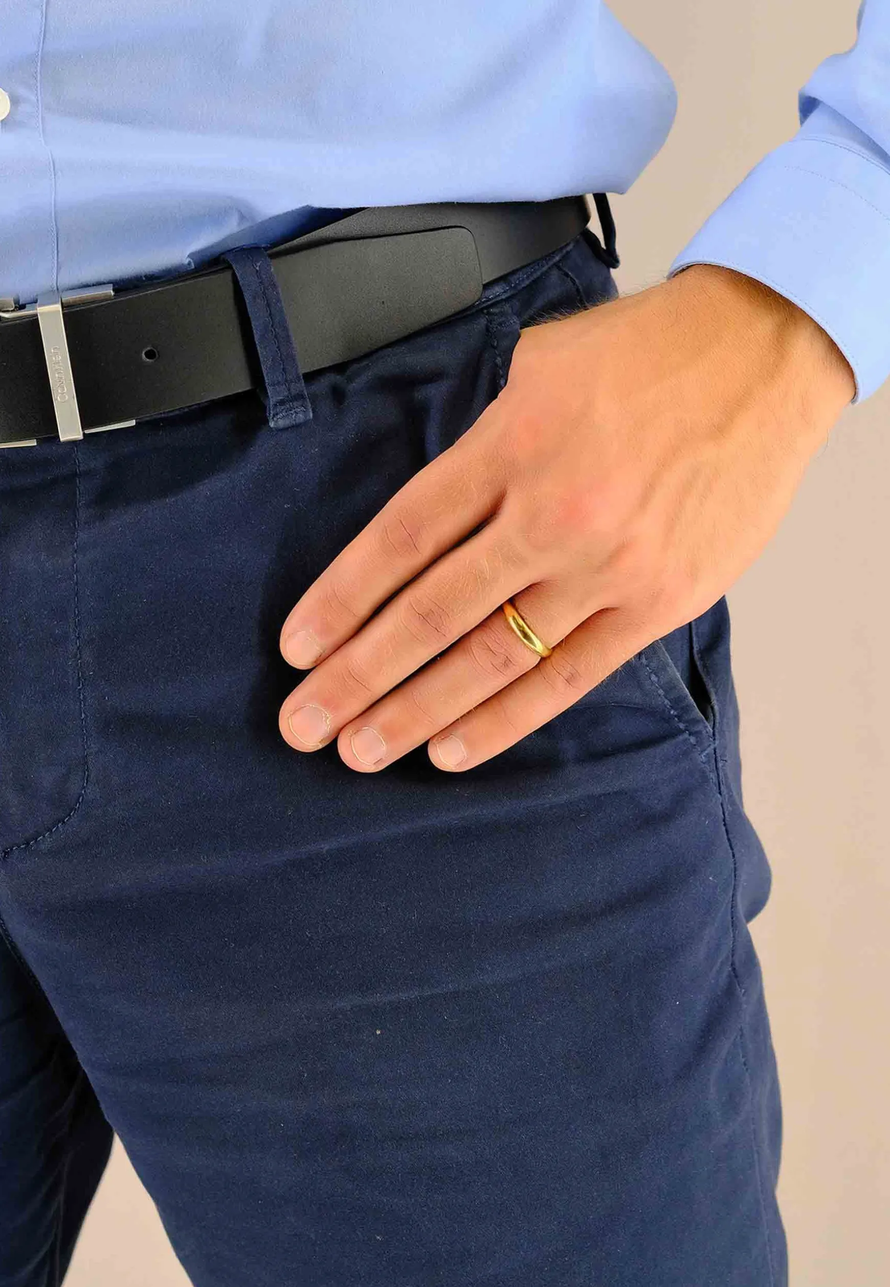 Trauring halbrund Gelbgold 750 (58)