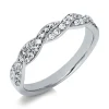Trauring 750/18K Weissgold Diamant 0.3ct.
